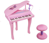 ad 37键手工木制质儿童多功能电子琴钢琴播放带凳子麦克风