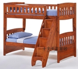 美式全实木儿童高低床成人双层床上下床母子床子母床带护栏定做