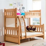 榉木家具 实木子母床双层床高低床上下床儿童床母子床上下铺成人
