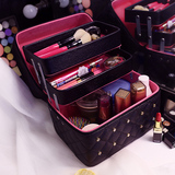 精品专业手提包化妆盒可折叠化妆包旅行收纳包韩国大容量化妆箱包