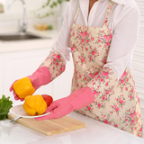 厨房耐用乳胶洗碗手套加绒加厚家务清洁洗衣服手套冬季防水保暖