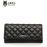 omto2015新款羊皮女士钱包女真皮长款欧美时尚女款钱夹手包