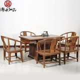 海峡仙品 非洲鸡翅木茶桌椅组合 红木茶桌实木将军茶台 中式仿古