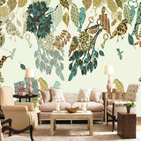 欧式花鸟3D壁画客厅餐厅卧室沙发电视背景墙壁纸现代简约自粘墙纸