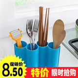 厨房家用创意多功能餐具防霉可沥水筷子筒客厅桌面杂物塑料收纳盒