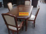 厂家直销特价美式实木餐桌欧美可伸缩长餐桌古典长方桌全实木餐椅
