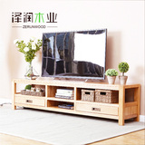 泽润木业纯全实木电视柜现代橡木北欧简约家具1.8米厂家直销新品