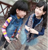 女童马甲外套2015春秋新款时尚韩版百搭修身两面穿儿童宝宝外套潮