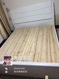 南京简易家具厂家直销 白色标准箱橡木床 实木床
