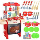 D2W36过家家厨房台套装儿童大号仿真餐具厨具组合做饭玩具6