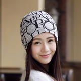 女士包头帽韩版时尚套头帽子围巾两用薄款头巾运动嘻哈月子帽