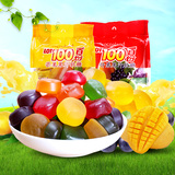 马来西亚进口LOT100一百份果汁软糖1kg(大袋) 百分百喜糖果零食品