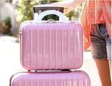 可爱韩版小旅行箱迷你手提箱 女化妆包箱包14寸小箱子拉杆行李箱