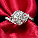 美伊 结婚钻石戒指正品40分白金求婚1克拉钻戒女戒指裸钻定制
