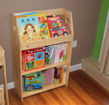 儿童书柜书架实木儿童小书柜简约现代实木书柜置物架落地
