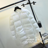 2015韩国2day冬装新款长袖韩版中长款宽松拉链面包棉服棉衣外套ゑ