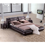 新款真皮床 大床双人床1.8米2米2.2米 实木床软床 婚床榻榻米床