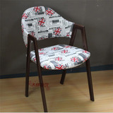 新款复古A字椅北欧木纹色水曲柳餐椅咖啡厅西餐厅餐椅休闲时尚椅