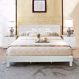 新款欧式床公主双人床1.8白色简约现代小户型卧室家具 烤漆成人床