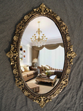 欧美风格欧式浴室镜卫生间镜化妆梳妆台镜玄关装饰镜卫浴壁挂镜子