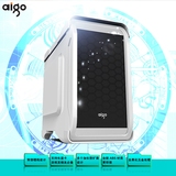 Aigo/爱国者2015年新款 风刃2白色全侧透游戏MINI小机箱 特价包邮