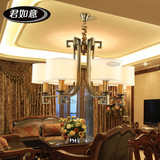 新款新中式客厅吊灯酒店客房工程定制灯具古铜色中式吊灯美式吊灯