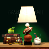 个性儿童房卧室床头灯台灯 美式创意篮球可爱男孩书房样板房台灯
