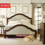 出口外贸实木床 欧式新古典原木双人床婚床 高档别墅卧室家具定制