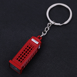 厂家直销创意钥匙扣 英国红色电话亭钥匙挂件 旅游纪念品出口定制