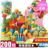 200粒生肖儿童木制积木玩具益智早教宝宝1-2-3-6周岁以下