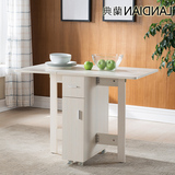 长方形小户型收纳桌折叠桌家用小型移动折叠餐桌多功能简易饭桌子