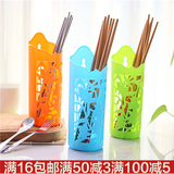 家用筷笼沥水筷子筒挂式加厚塑料筷筒厨房餐具筷子笼多功能置物架