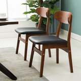 杰尼特北欧餐椅实木椅子休闲咖啡椅西餐厅桌椅简约时尚软包靠背椅