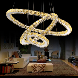 时尚客厅灯具水晶灯LED圆形创意吊灯餐厅灯卧室灯简约吸顶灯饰