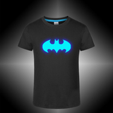 Y．CTRY蝙蝠侠T恤男女体恤超级英雄超人夜光夜跑蓝光短袖衣服2016