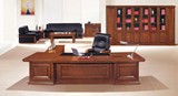 成都办公家具总裁桌办公桌 老板桌 简约贴实木皮油漆办公桌大班台