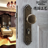 德国米莱米美式室内门锁执手锁欧式门把手木门锁五金仿古铜房门锁