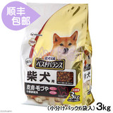 现货日本代购unicharm爱犬元气柴犬专用狗粮鸡肉蔬菜小鱼糙米3kg