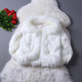 2014冬装新款仿兔毛皮草毛毛领短款斗篷披肩外套 女式坎肩