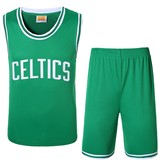 吸汗透气绿色篮球服凯尔特人球衣队服定制号码篮球比赛服定制队名