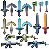我的世界Minecraft周边EVA泡沫剑泡沫镐蓝色铲子蓝色斧头游戏模型