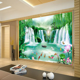 中式山水风景装饰画 客厅电视背景墙壁画 沙发墙面壁纸 卧室墙纸