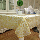 包邮PVC正方形餐桌布 免洗 防水烫金桌垫 方形台布 麻将桌桌布