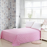 纯棉床单单件 全棉布单人床单双人1.5m1.8米被单公主风粉色床单