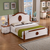 全实木床1.8米1.5米海棠木床双人床地中海公主床美式实木床