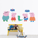 粉红猪小妹佩佩猪可转移卡通 卡通墙贴儿童房墙贴幼儿园墙贴