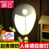 明云创意LED小夜灯 甲壳虫人体感应灯 智能光控壁灯 衣柜床头灯新