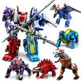 儿童变形玩具金刚4机器人恐龙合体修罗王玩具钢锁钢索星空救援队