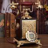 慕臻中式真龙仿古电话机座机实木雕漆复古欧美式电话时尚创意礼品
