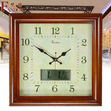 中式挂钟仿古大号静音客厅卧室装实木石英钟表 复古时尚钟表